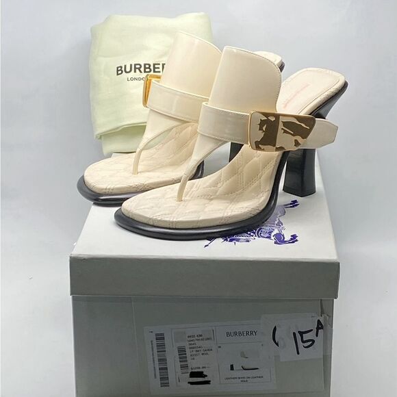 Burberry 100mm Bay leather mules size 36 - Picture 13 of 15